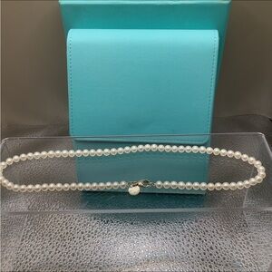 Tiffany & Co. Pearl Necklace with Silver Clasp